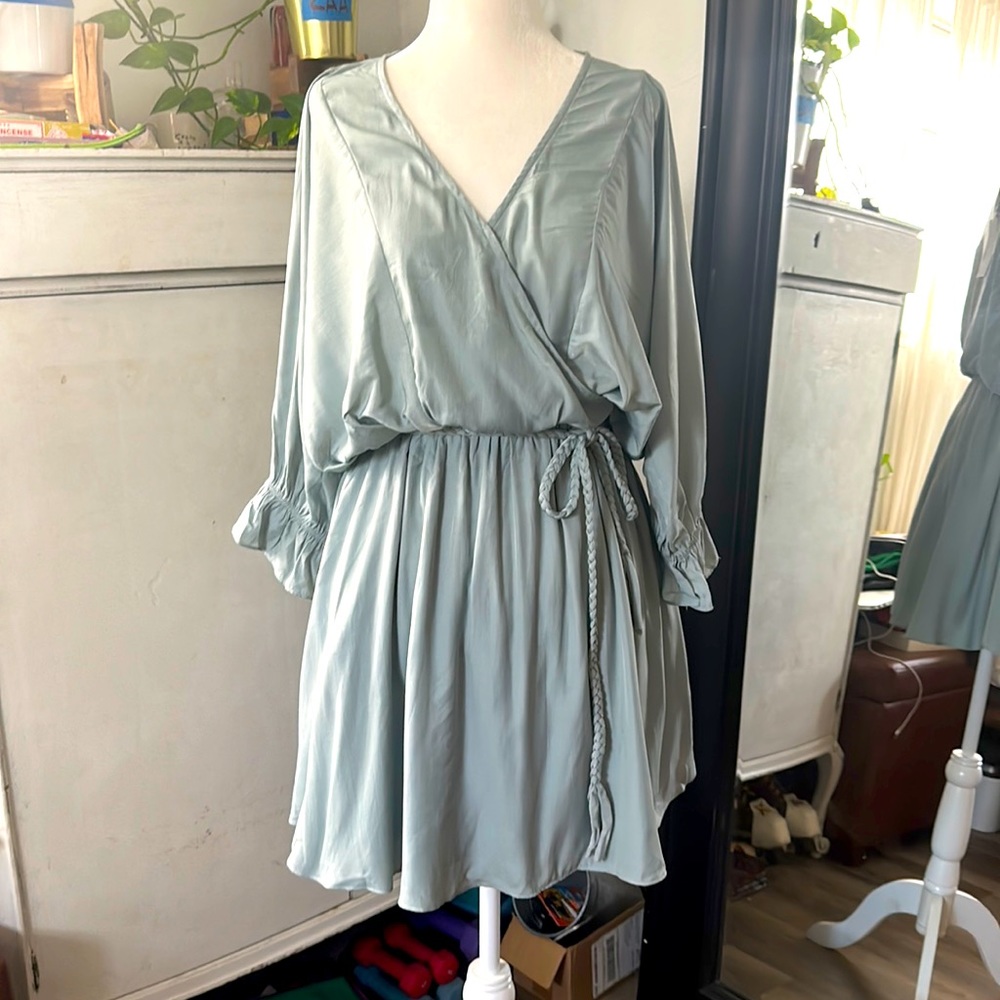aeom Light Gray Blue Dress